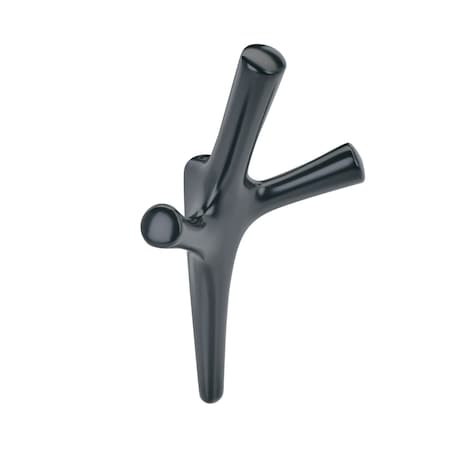 Amerock Kodiak Contemporary Triple Prong Matte Black Wall Hook HBX37016MB
